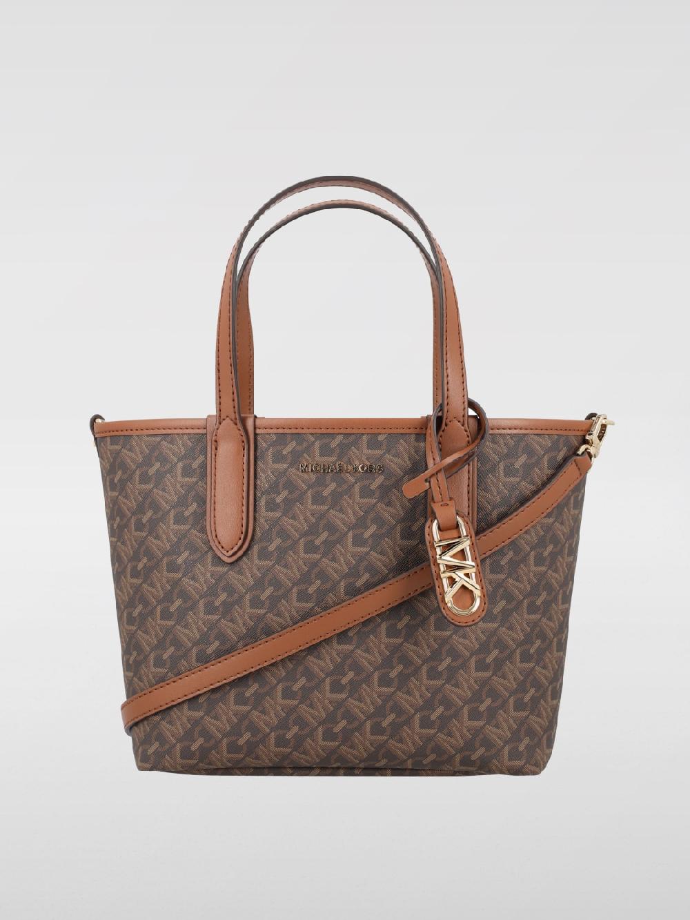 Giglio Borsa Eliza Michael Kors in cotone spalmato saffiano con monogram MK all over