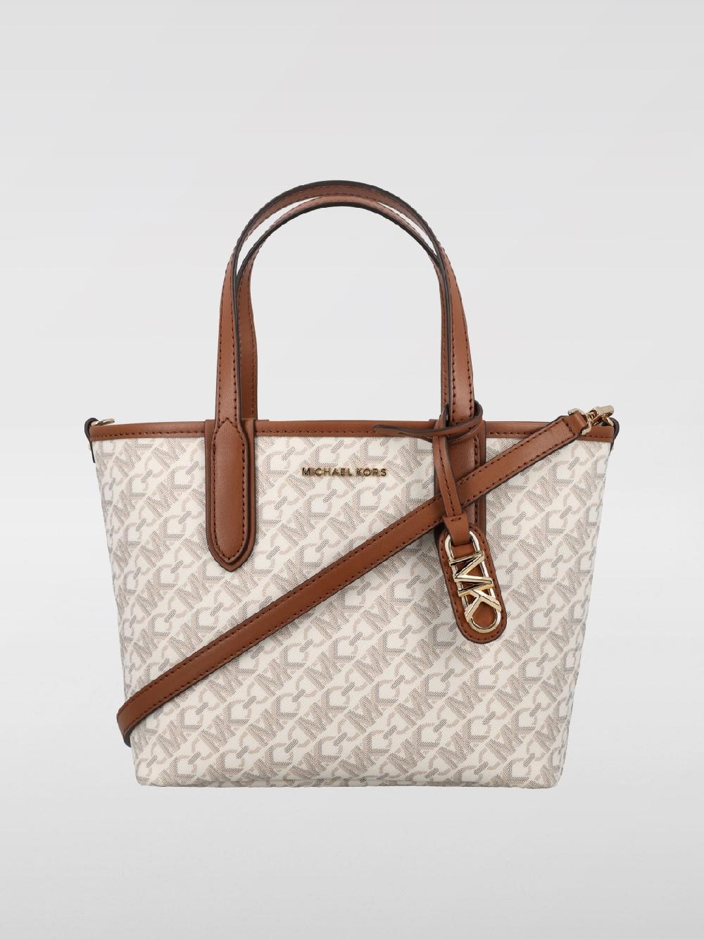 Giglio Borsa Eliza Michael Kors in cotone spalmato saffiano con monogram MK all over