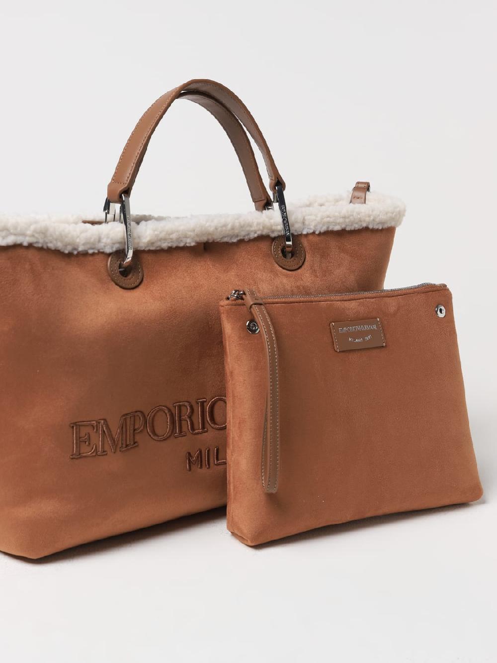 Giglio Borsa Emporio Armani In Camoscio Sintetico E Shearling