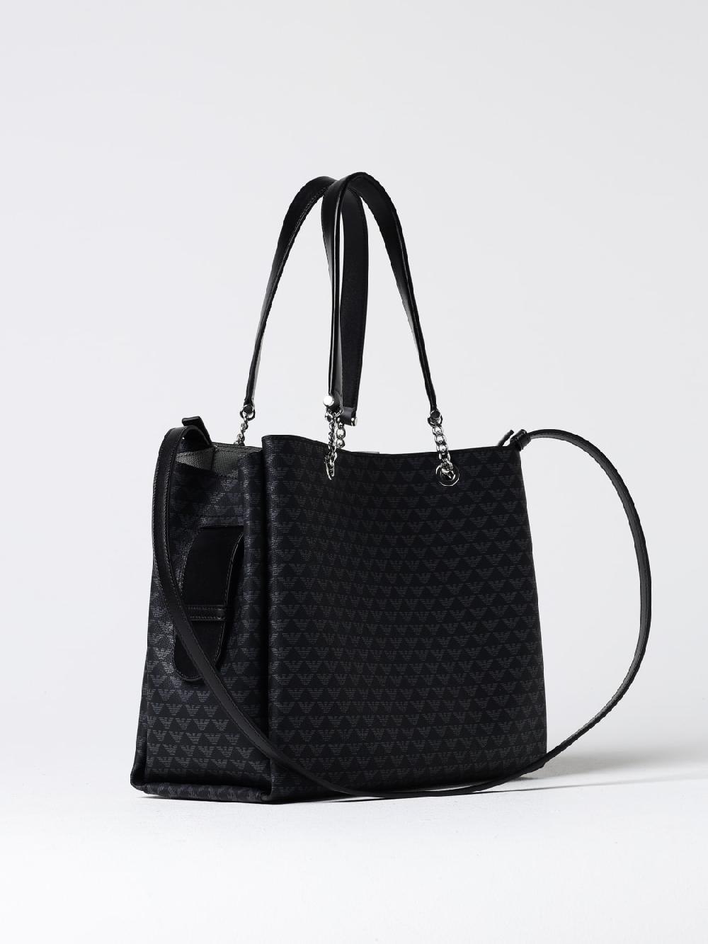 Giglio Borsa Emporio Armani In Tessuto Spalmato Con Logo All Over