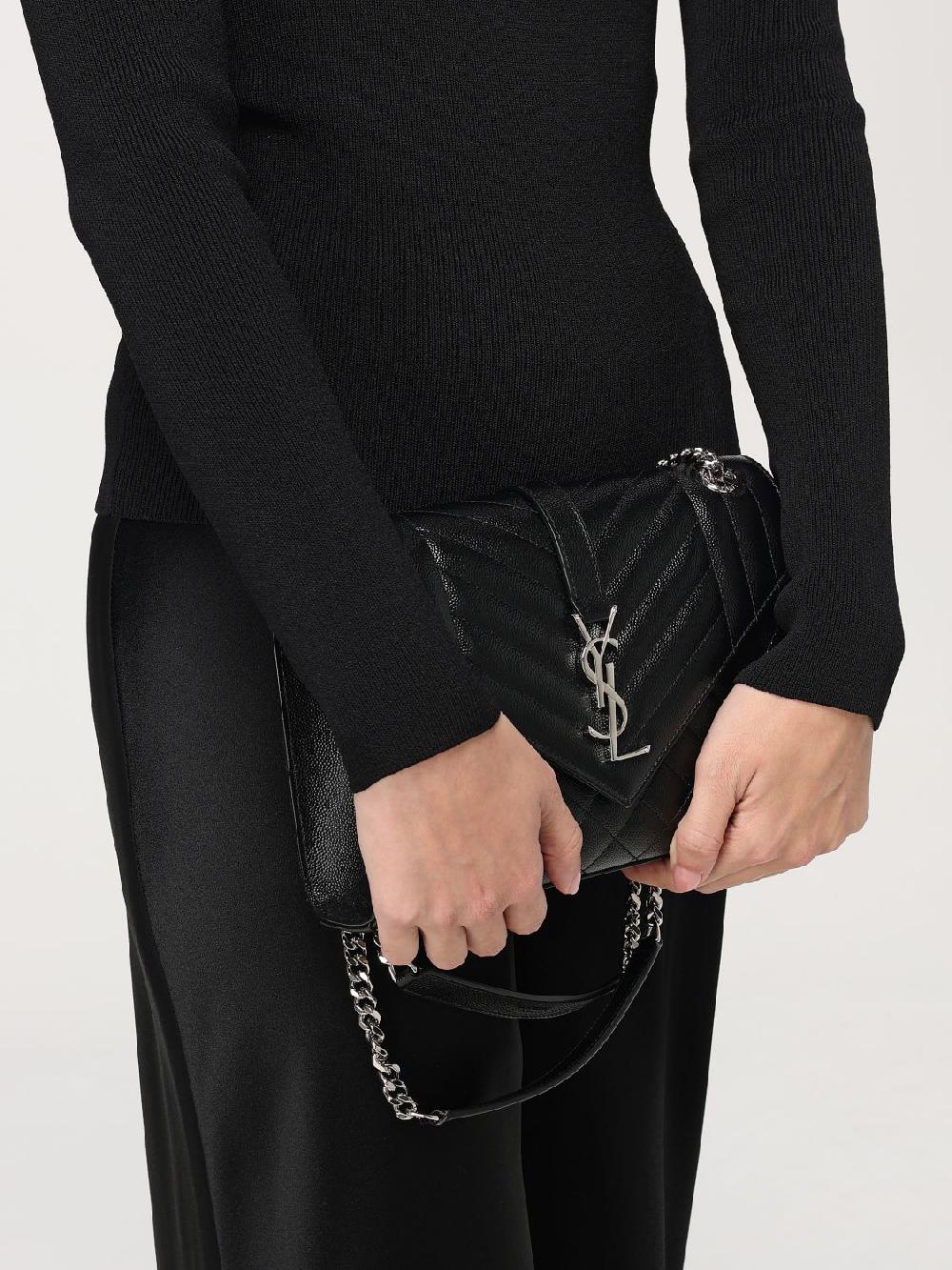 Giglio Borsa Envelope Saint Laurent In Pelle Matelassè Grain De Proude