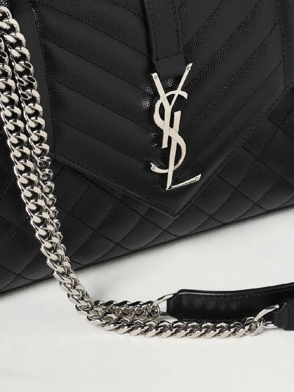 Giglio Borsa Envelope Saint Laurent In Pelle Matelassè Grain De Proude