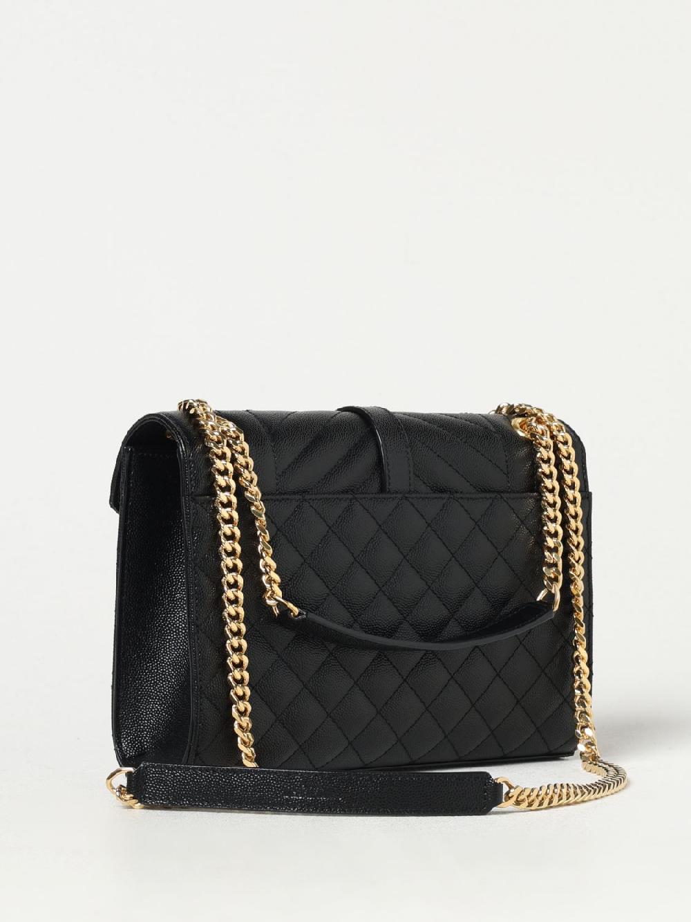 Giglio Borsa Envepole Saint Laurent In Pelle Grain De Poudre Trapuntata