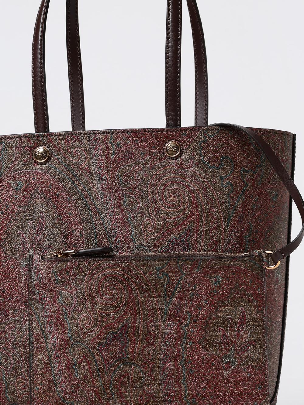 Giglio Borsa Essential Etro In Cotone Spalmato Con Paisley All Over