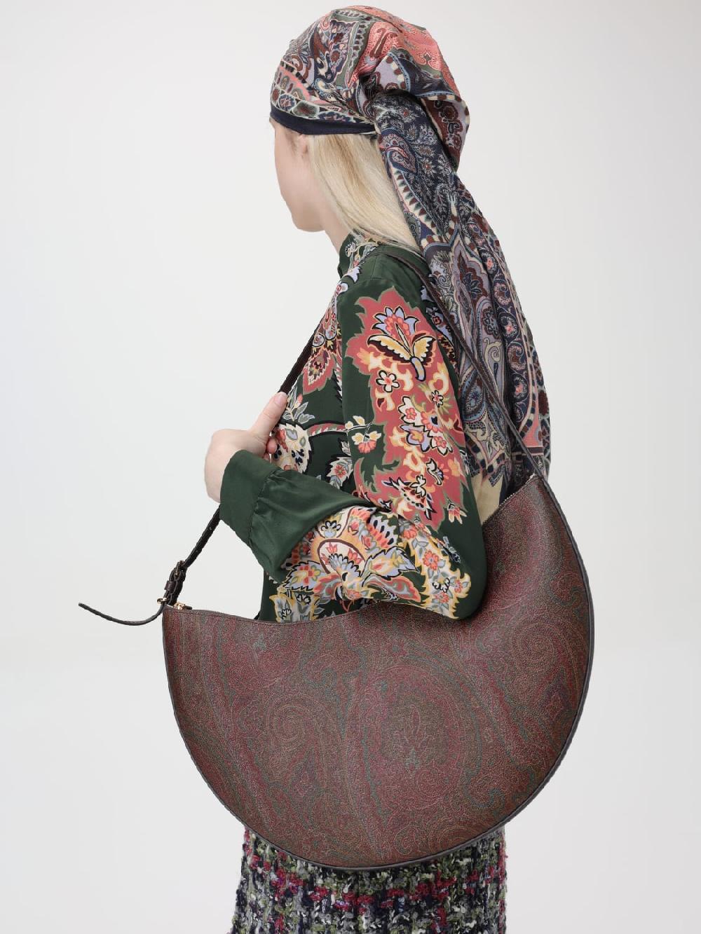 Giglio Borsa Essential Etro In Cotone Spalmato Con Paisley All Over