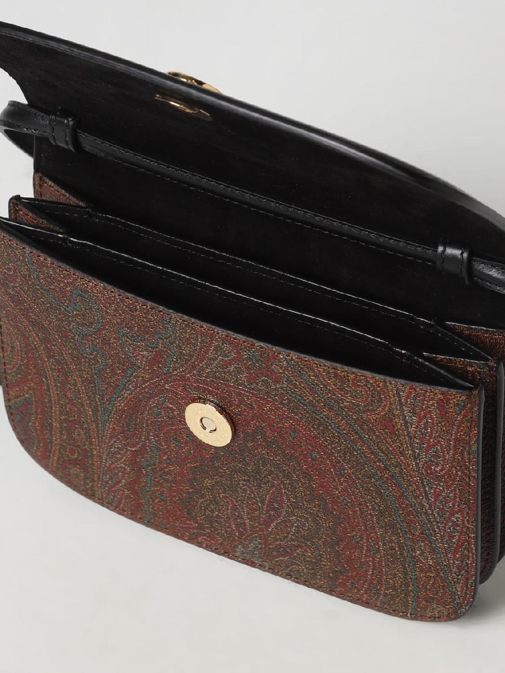 Giglio Borsa Essential Etro In Cotone Spalmato E Pelle Con Logo
