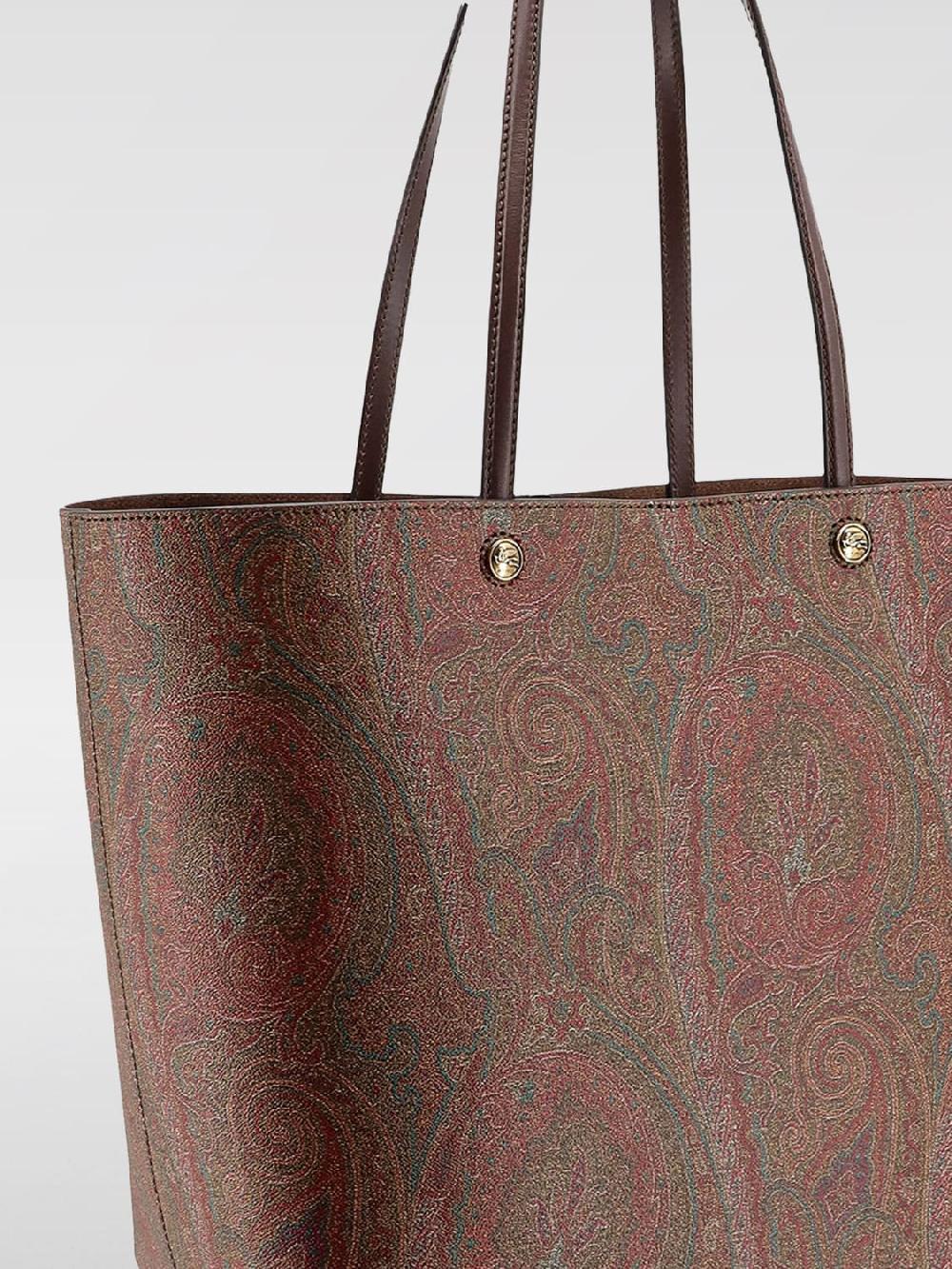 Giglio Borsa Etro In Cotone Spalmato A Grana Opaca Con Paisley All Over