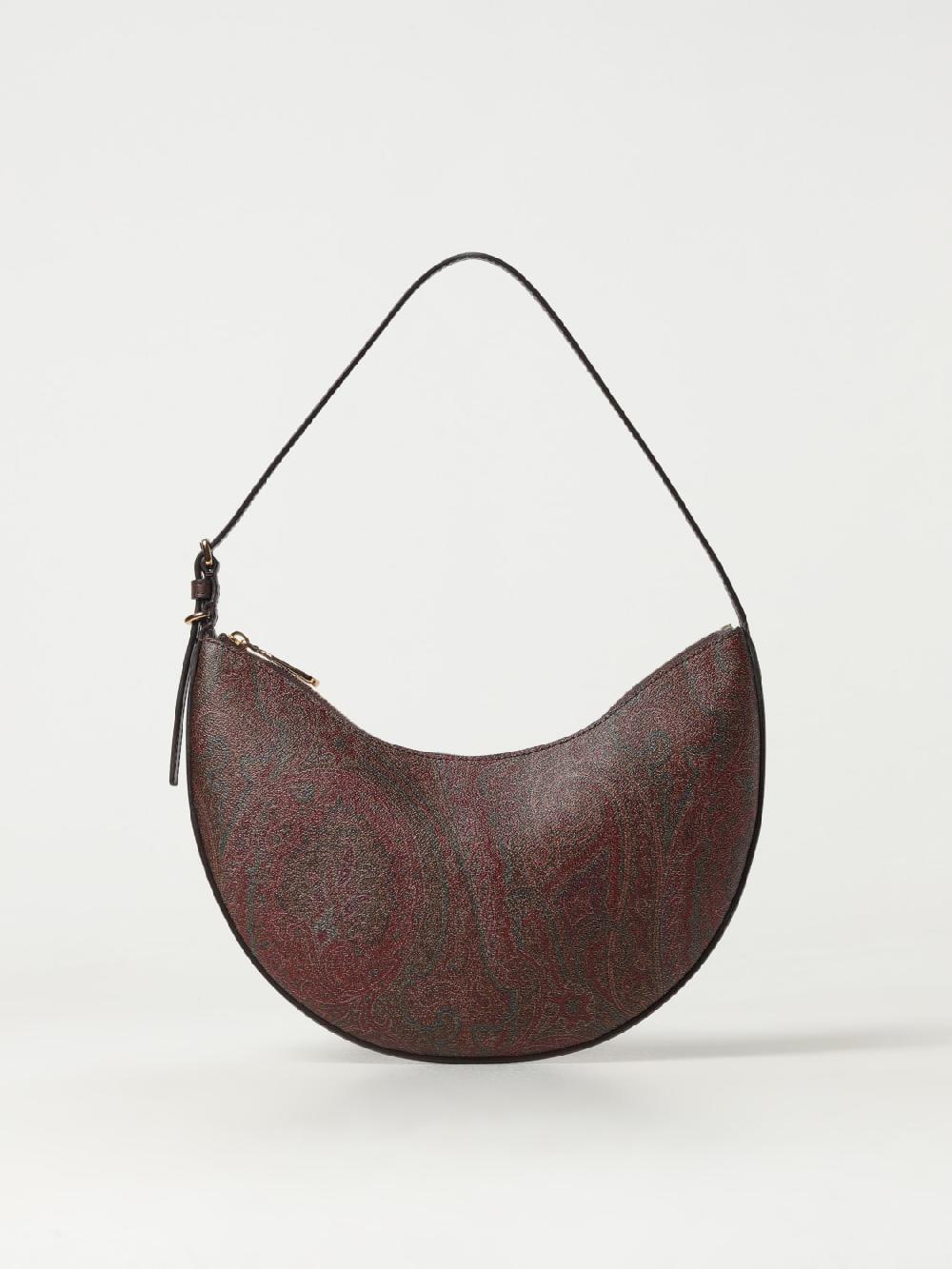 Giglio Borsa Etro in cotone spalmato a grana opaca con Paisley all over