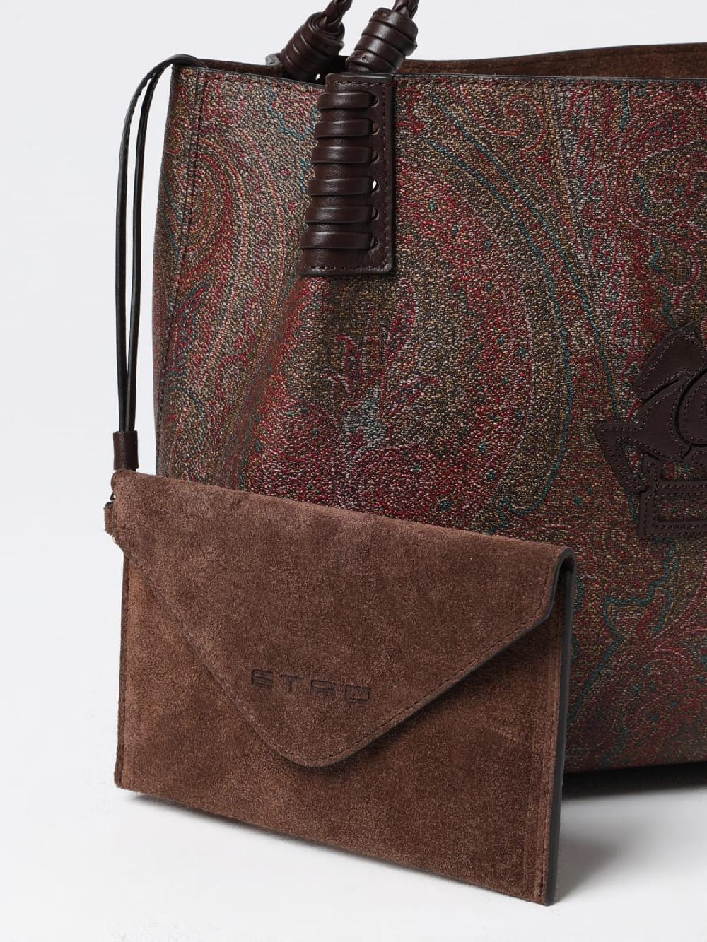 Giglio Borsa Etro In Cotone Spalmato Con Motivo Paisley