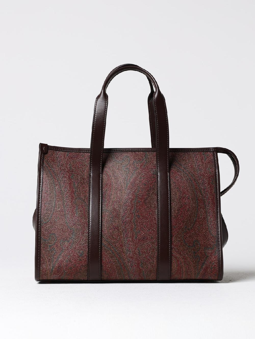 Giglio Borsa Etro in cotone spalmato con Paisley all over