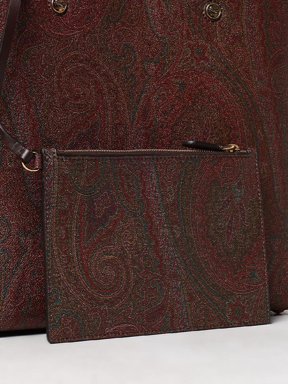 Giglio Borsa Etro In Cotone Spalmato Con Paisley All Over