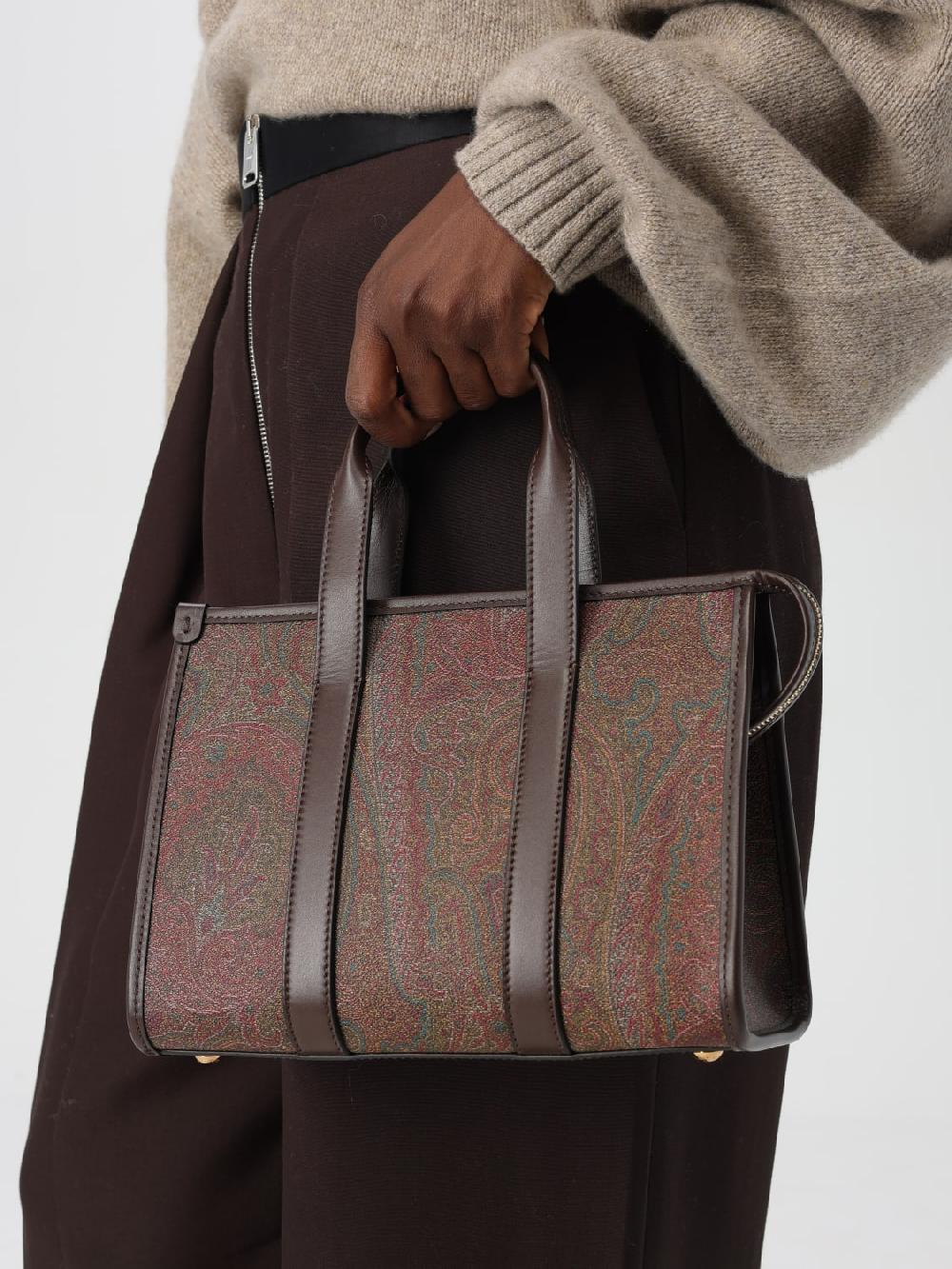Giglio Borsa Etro In Cotone Spalmato Con Paisley All Over