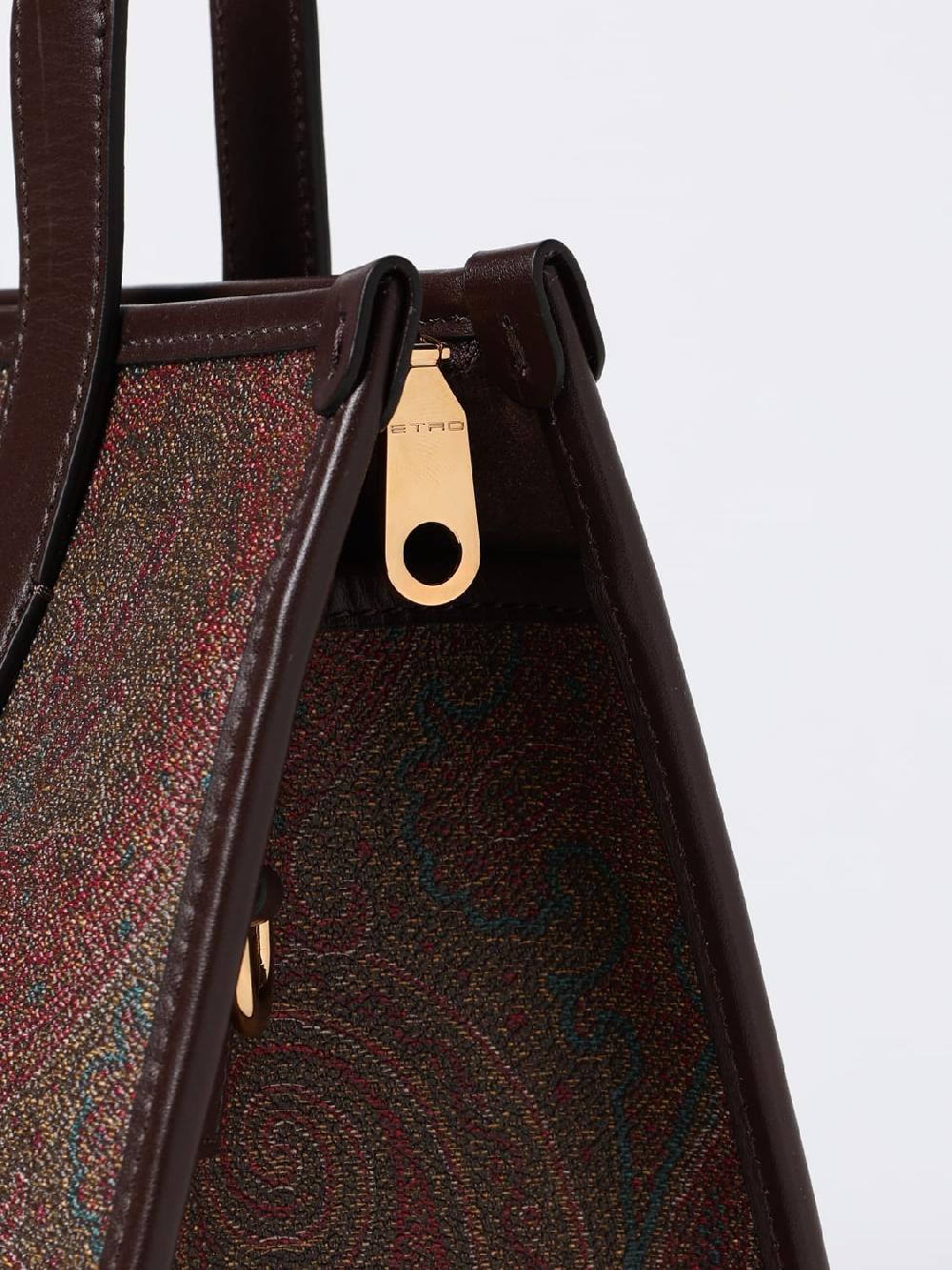 Giglio Borsa Etro In Cotone Spalmato Con Paisley All Over
