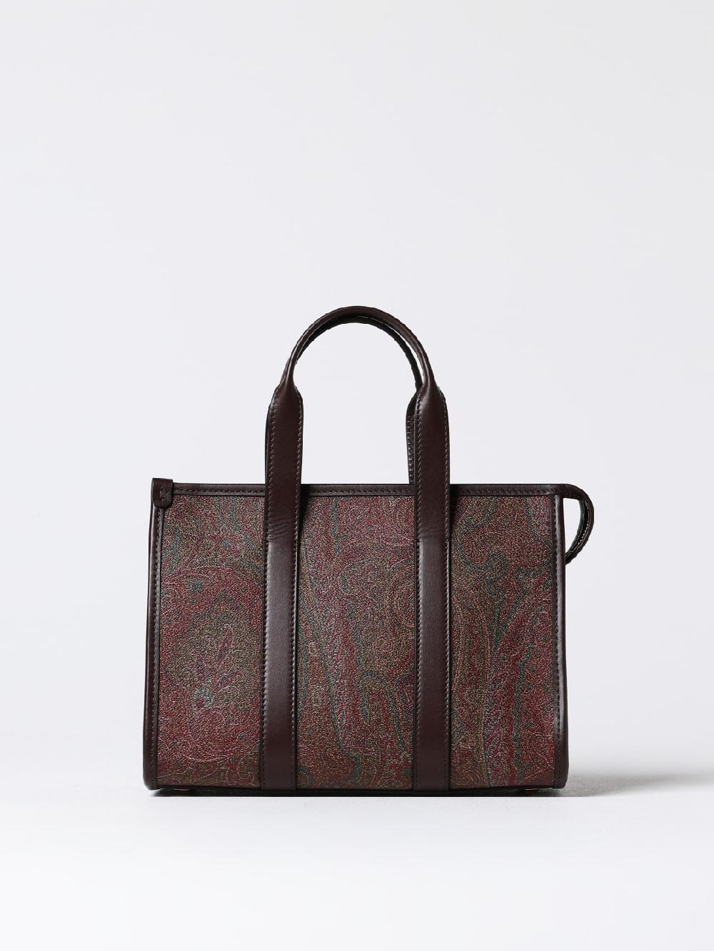 Giglio Borsa Etro in cotone spalmato con Paisley all over