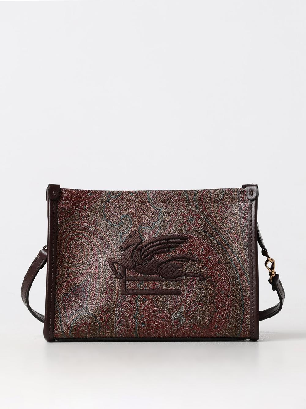 Giglio Borsa Etro in cotone spalmato con Paisley all over