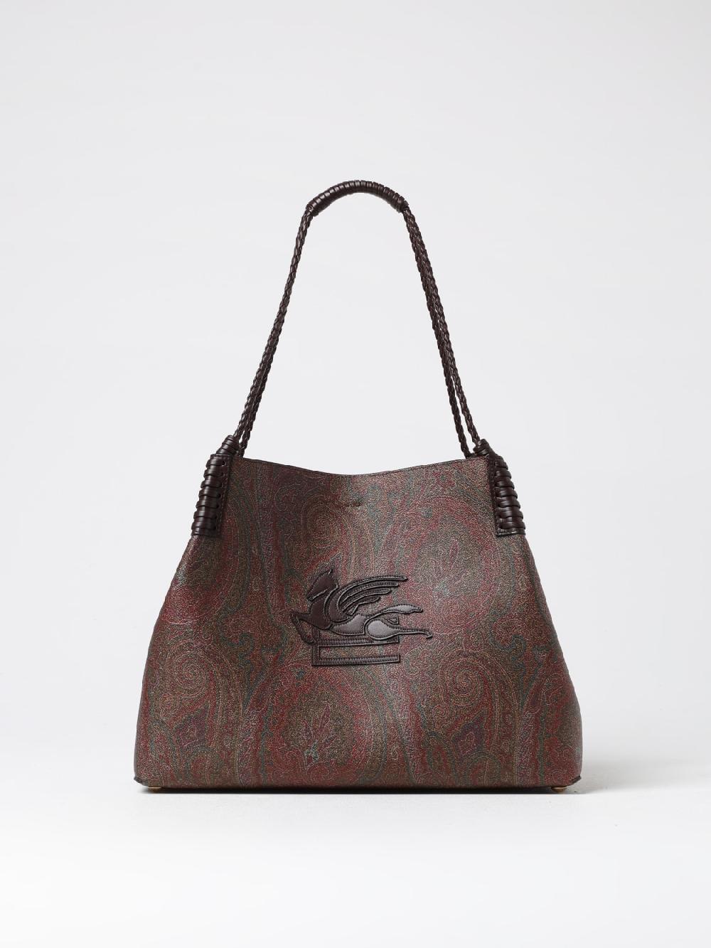 Giglio Borsa Etro in cotone spalmato con stampa Paisley