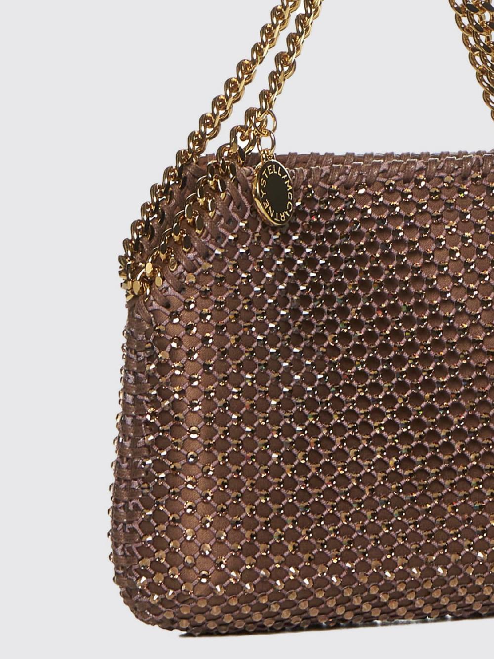Giglio Borsa Falabella Mini Stella McCartney In Raso E Mesh Con Strass