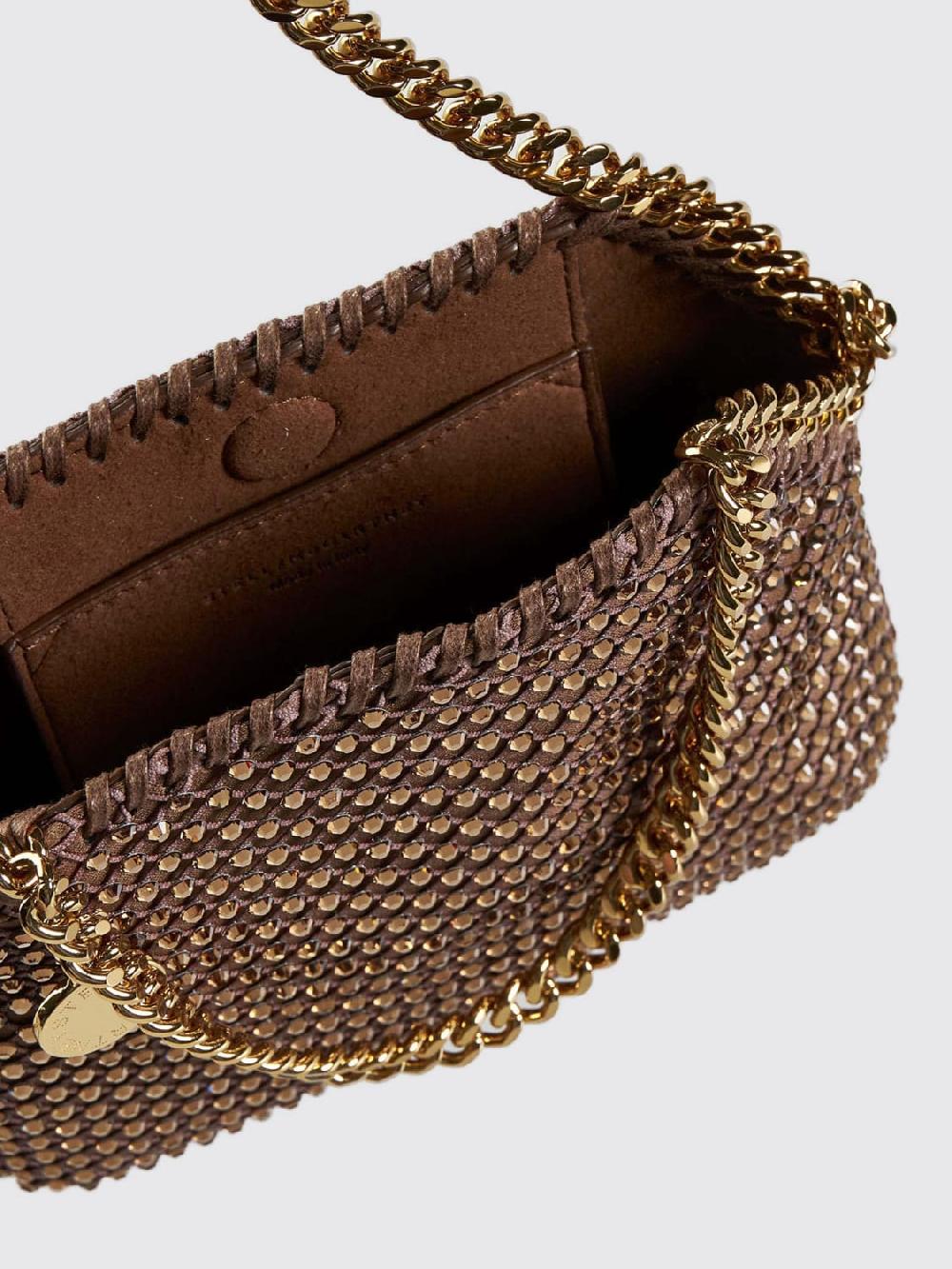 Giglio Borsa Falabella Mini Stella McCartney In Raso E Mesh Con Strass