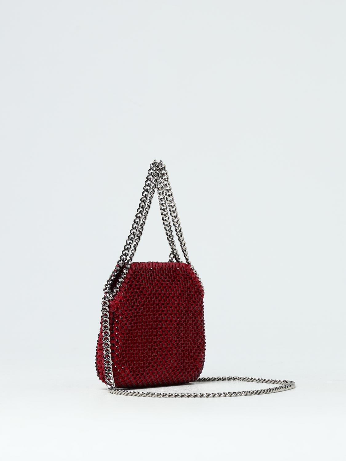 Giglio Borsa Falabella Mini Stella McCartney In Raso E Mesh Con Strass