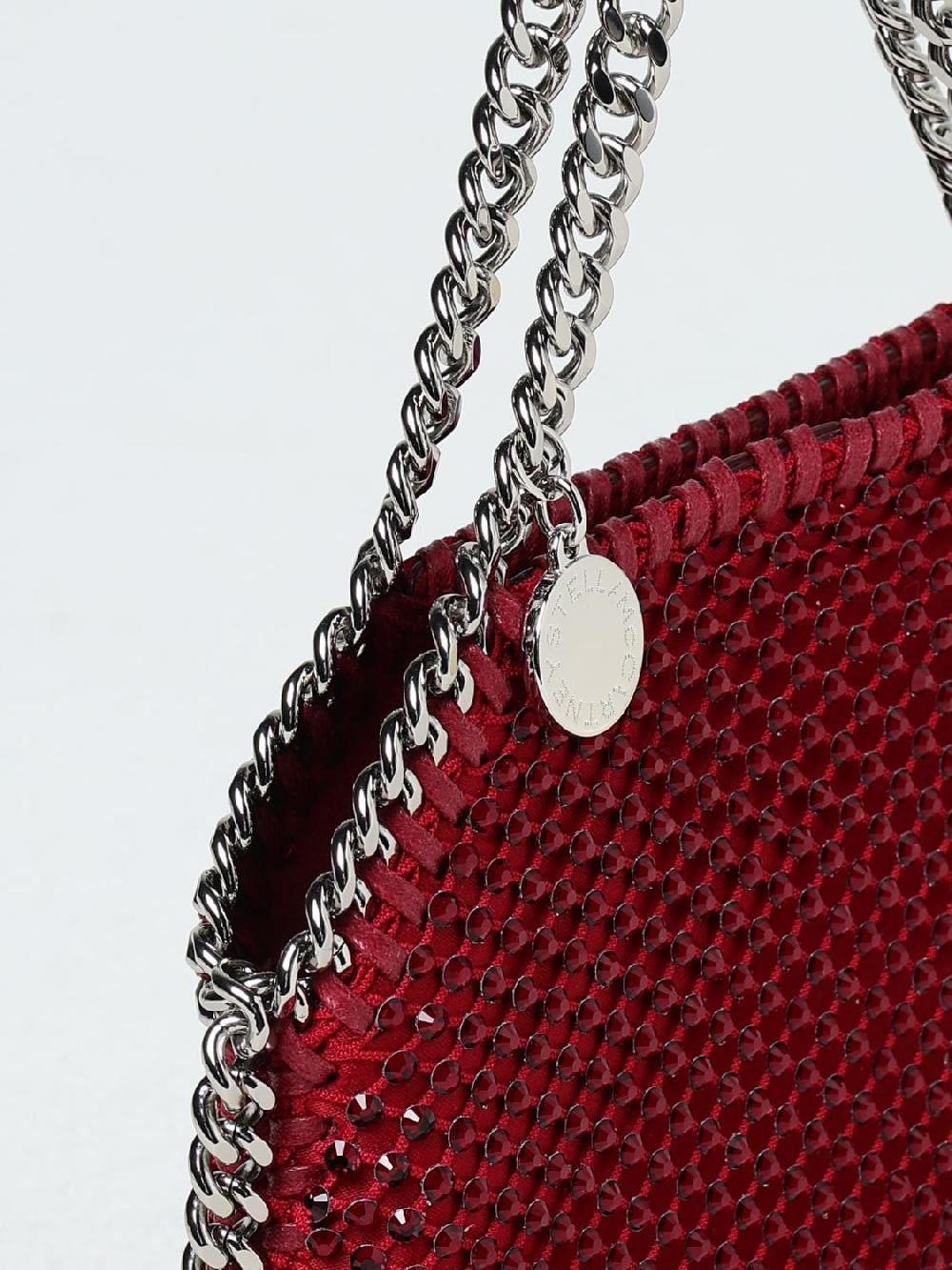 Giglio Borsa Falabella Mini Stella McCartney In Raso E Mesh Con Strass