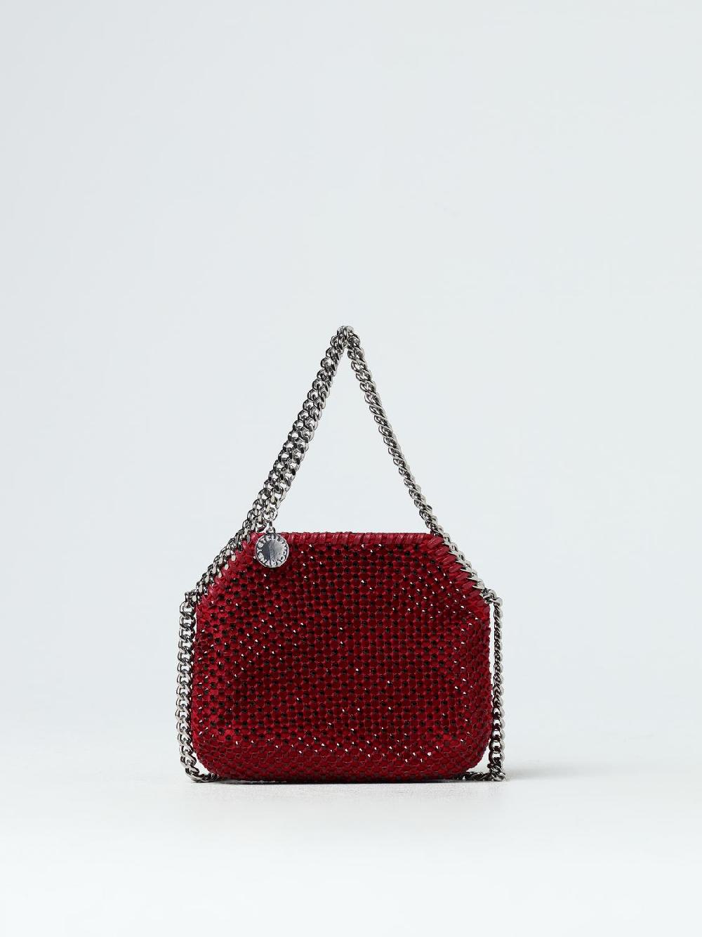 Giglio Borsa Falabella Mini Stella McCartney in raso e mesh con strass