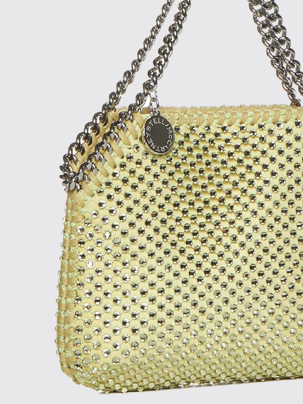 Giglio Borsa Falabella Mini Stella McCartney In Raso E Mesh Con Strass