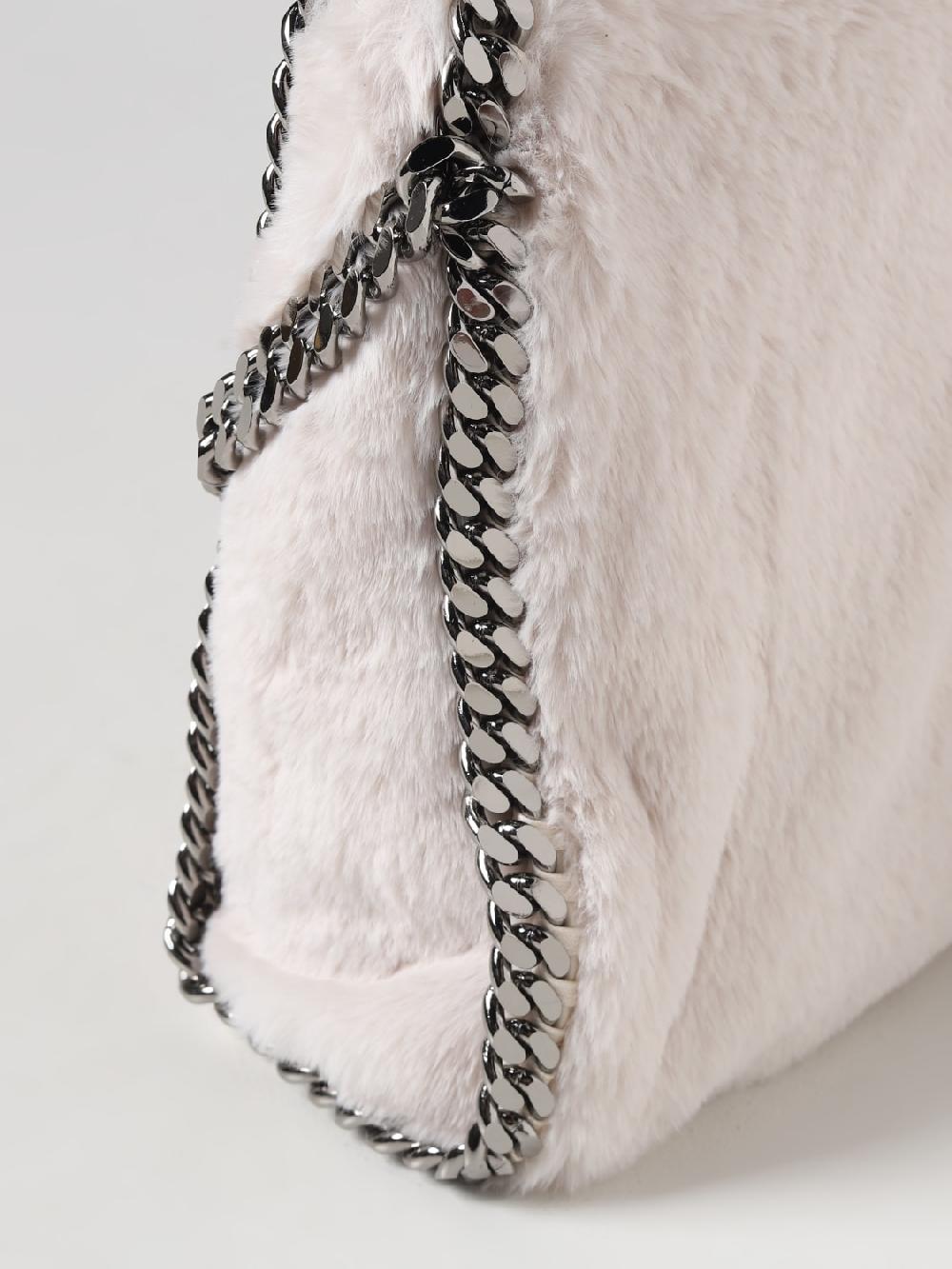 Giglio Borsa Falabella Stella McCartney In Pelliccia Sintetica Con Maglia Chain