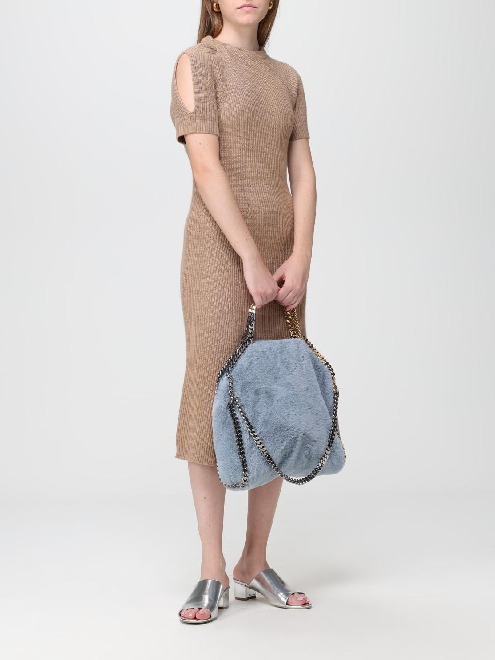 Giglio Borsa Falabella Stella McCartney In Pelliccia Sintetica Con Maglia Chain