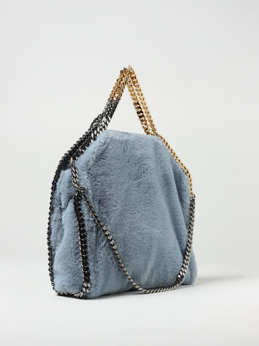 Giglio Borsa Falabella Stella McCartney In Pelliccia Sintetica Con Maglia Chain