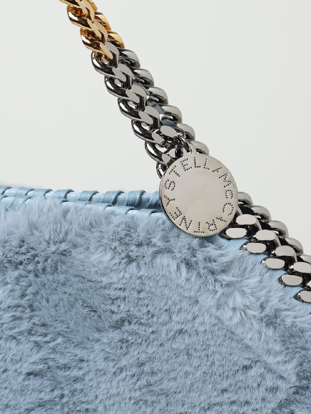 Giglio Borsa Falabella Stella McCartney In Pelliccia Sintetica Con Maglia Chain