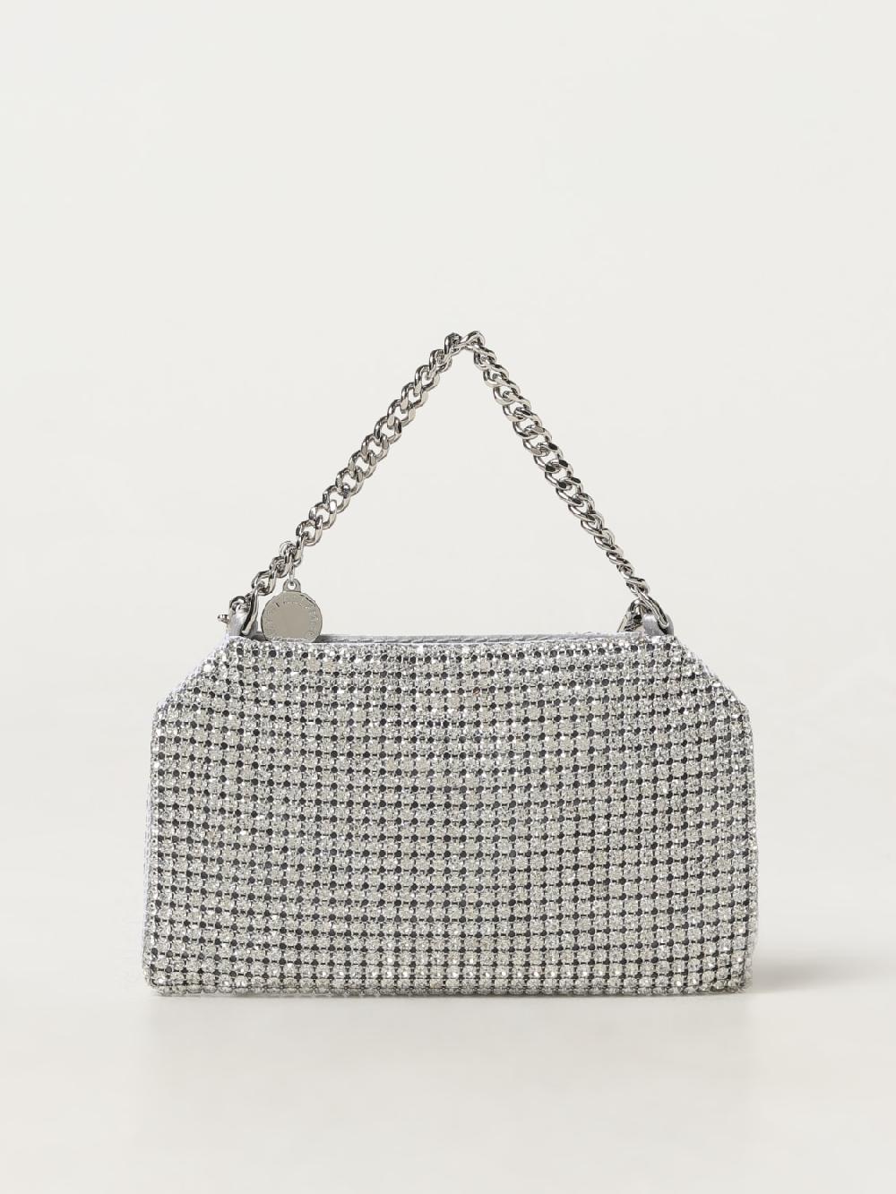 Giglio Borsa Falabella Stella McCartney in raso con strass all over