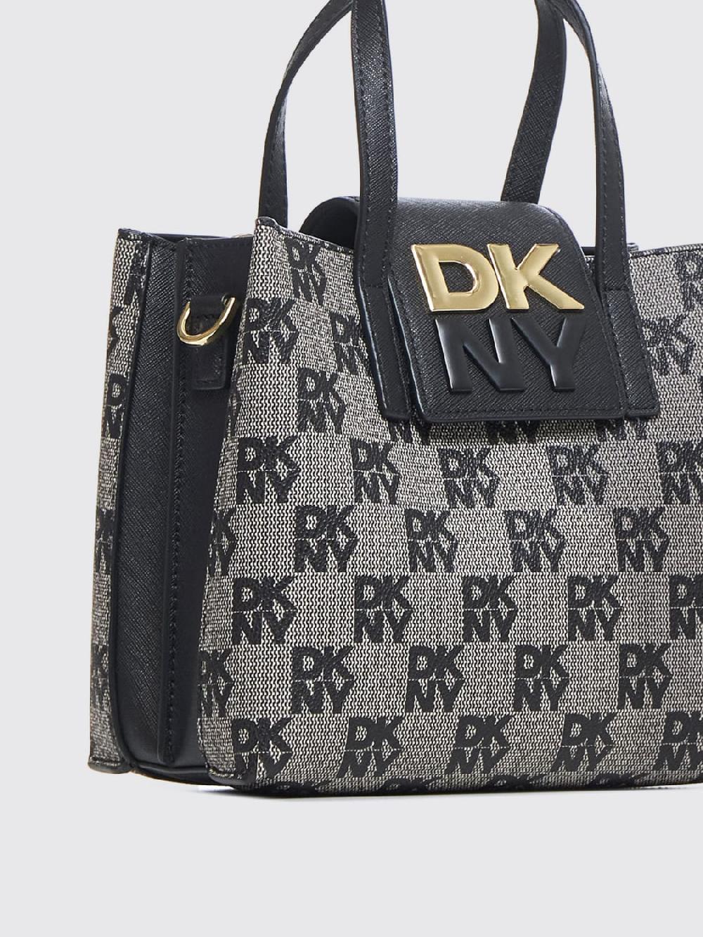 Giglio Borsa Faye Dkny In Cotone Spalmato Con Monogram All Over