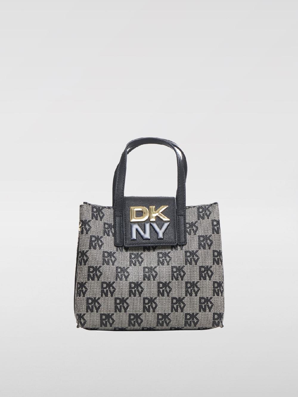 Giglio Borsa Faye Dkny in cotone spalmato con monogram all over