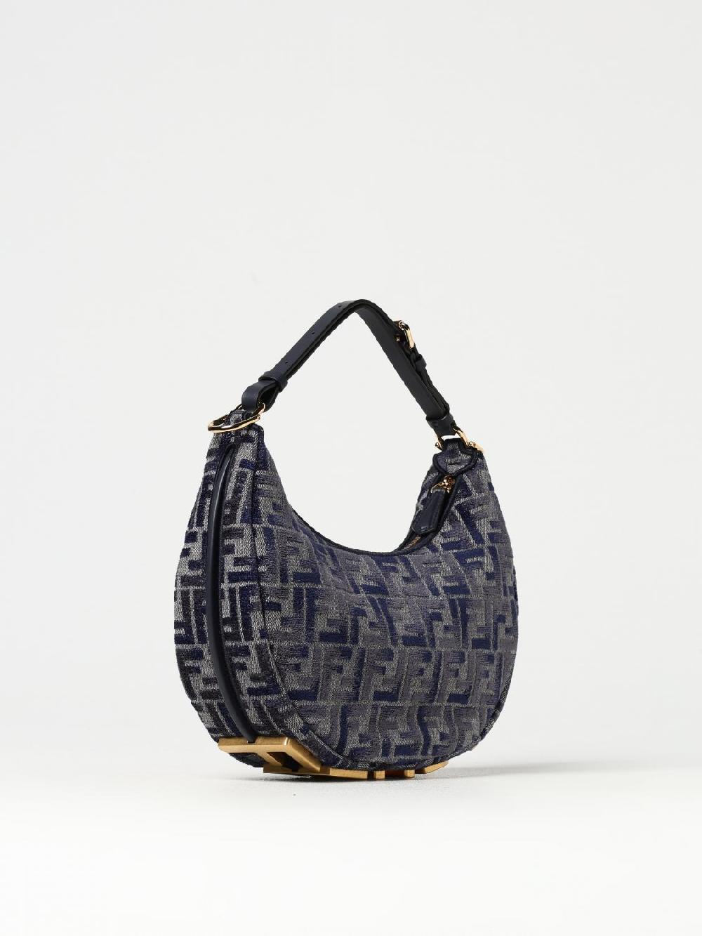 Giglio Borsa Fendigraphy Fendi In Ciniglia Con Monogram Jacquard