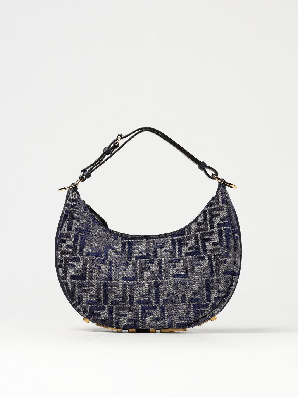 Giglio Borsa Fendigraphy Fendi in ciniglia con monogram jacquard