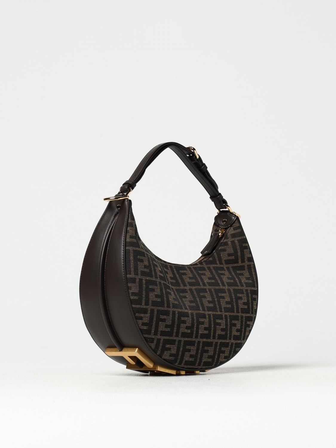 Giglio Borsa Fendigraphy Fendi In Tessuto Jacquard E Pelle