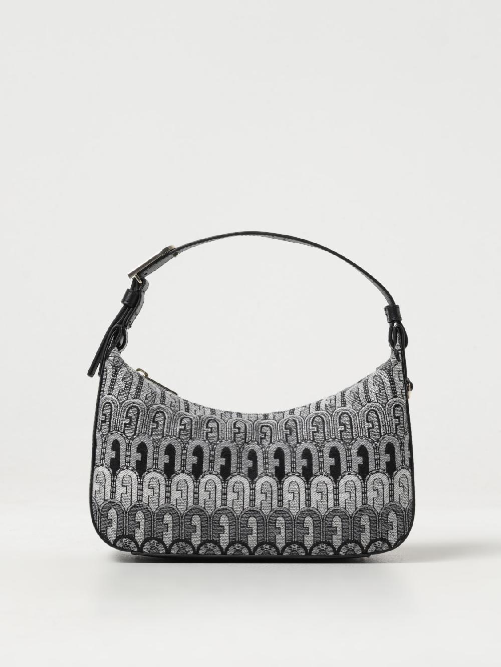 Giglio Borsa Flow Furla in tessuto jacquard e pelle