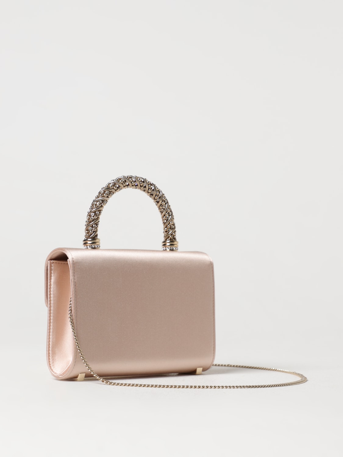 Giglio Borsa Flower Strass Jewel Buckle Roger Vivier In Raso