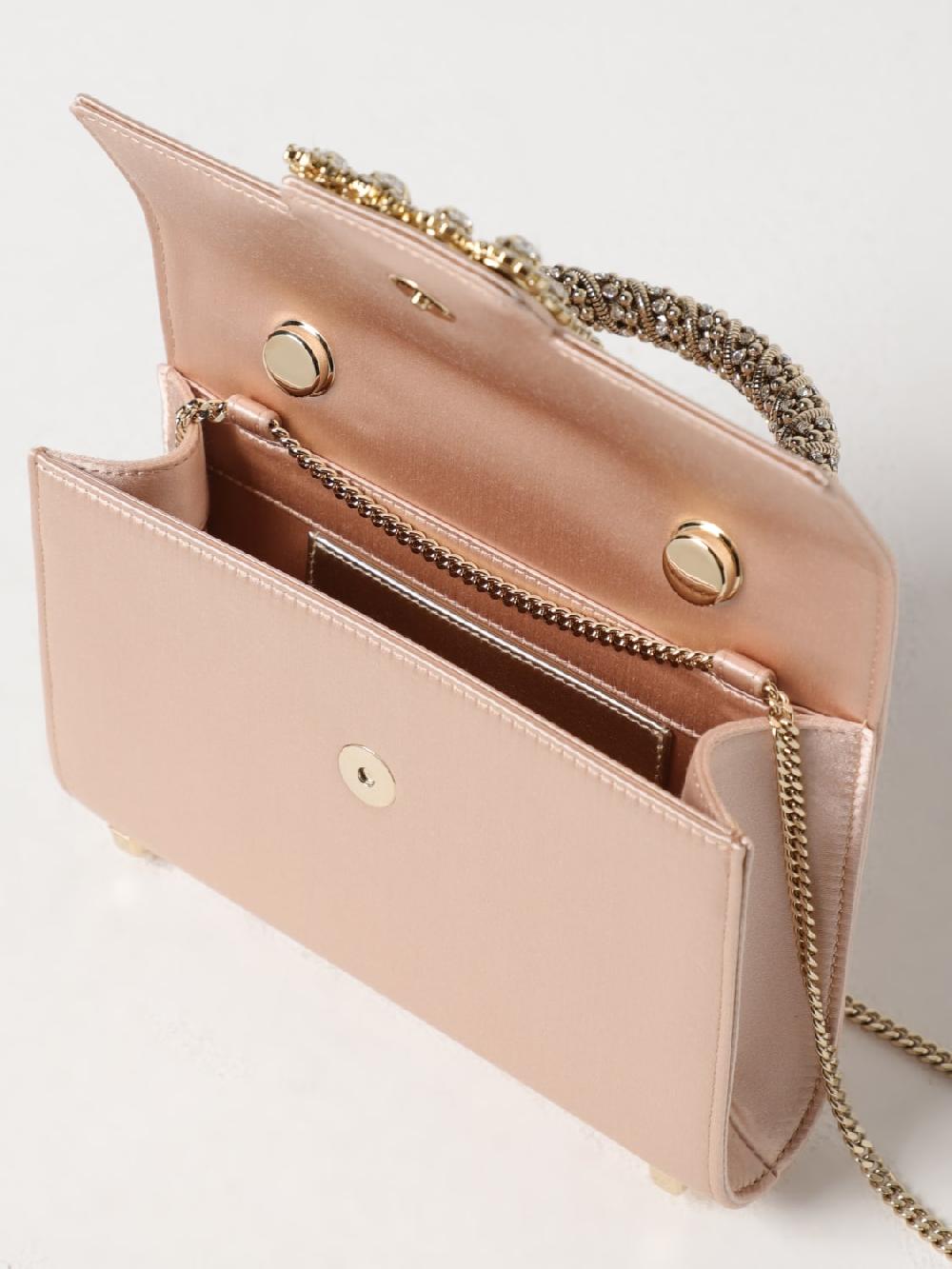 Giglio Borsa Flower Strass Jewel Buckle Roger Vivier In Raso