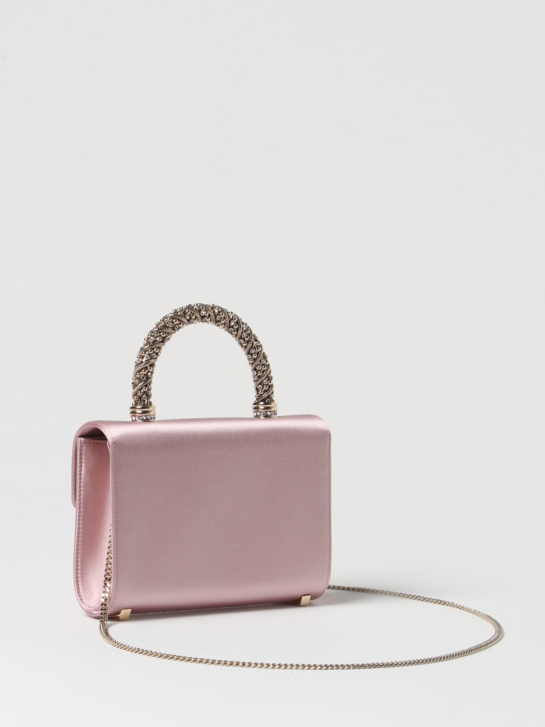 Giglio Borsa Flower Strass Jewel Buckle Roger Vivier In Raso