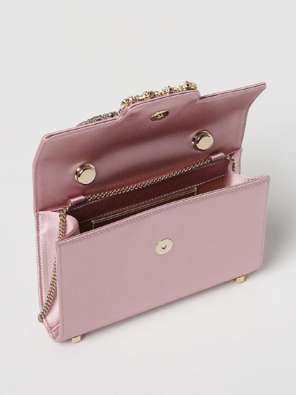 Giglio Borsa Flower Strass Jewel Buckle Roger Vivier In Raso