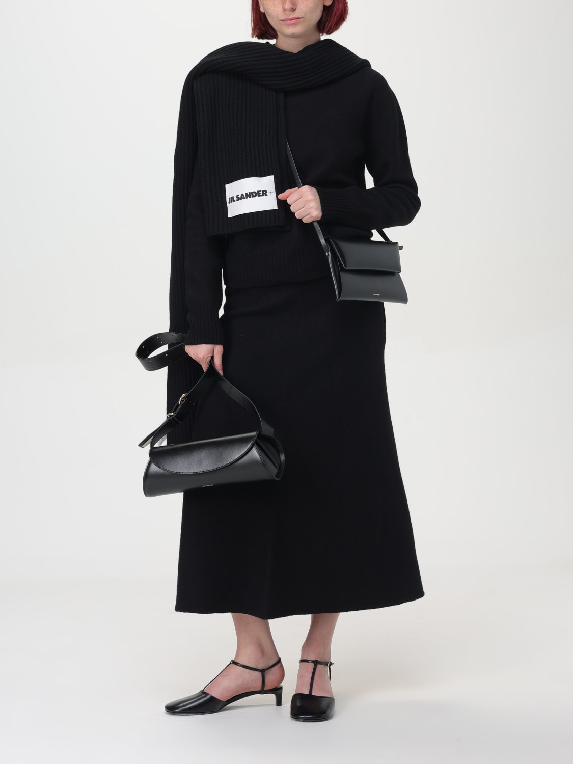 Giglio Borsa Folded Piccola Jil Sander In Pelle Di Vitello