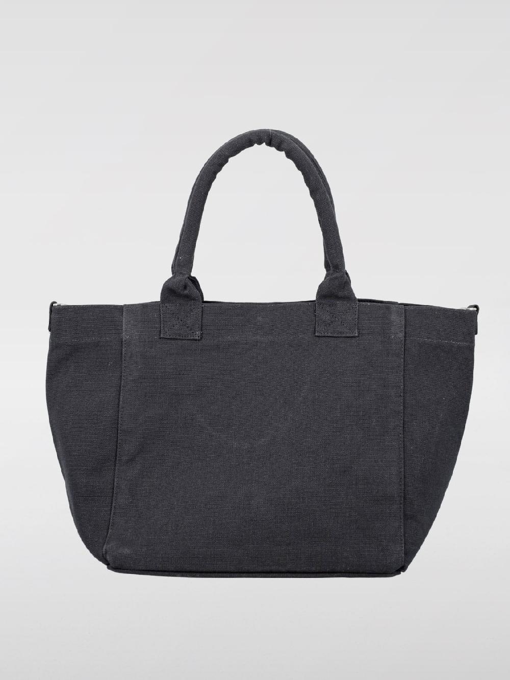 Giglio Borsa Ganni In Canvas Organico Con Logo Ricamato