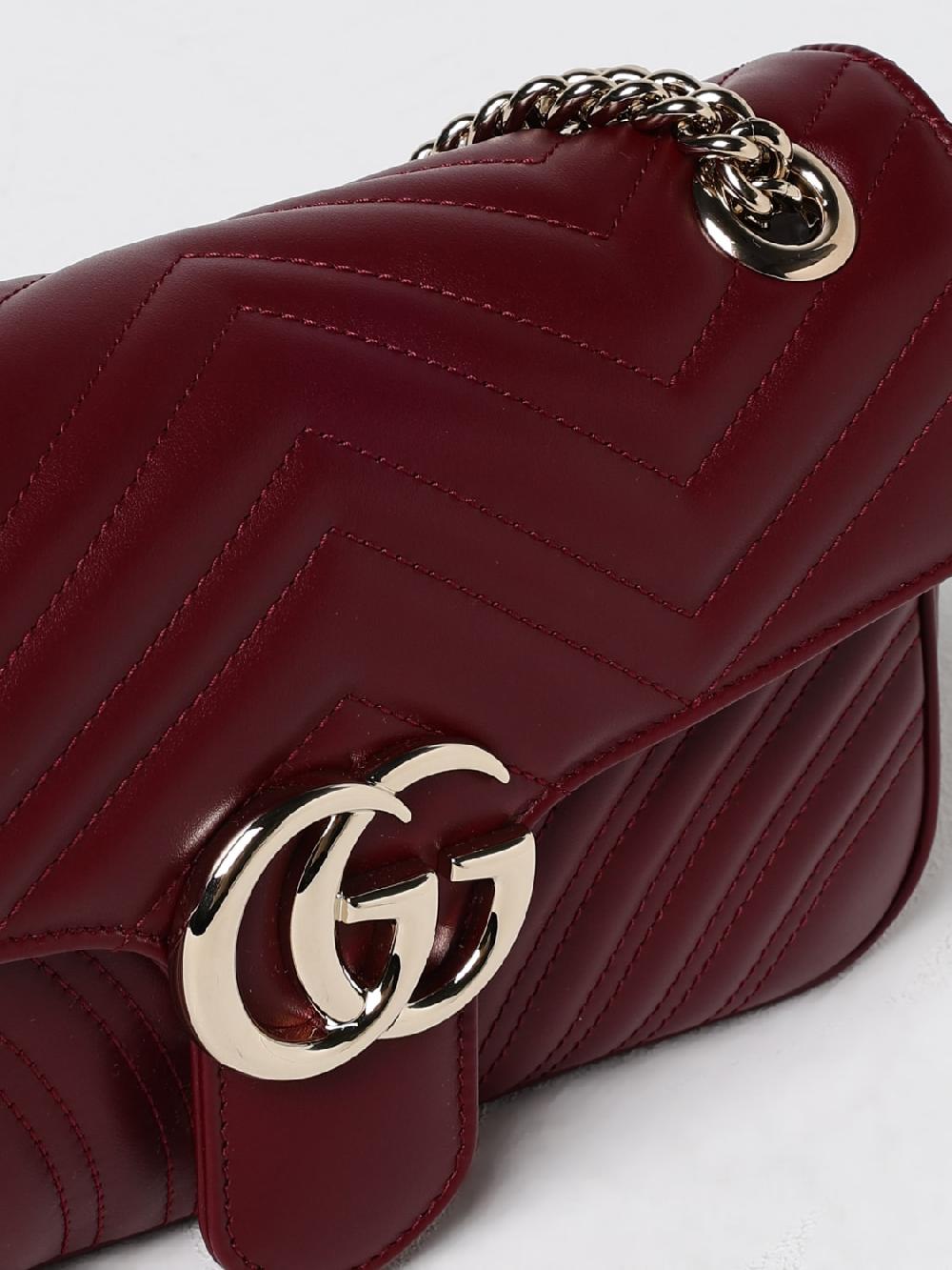 Giglio Borsa GG Marmont Gucci In Pelle Matelassè Chevron
