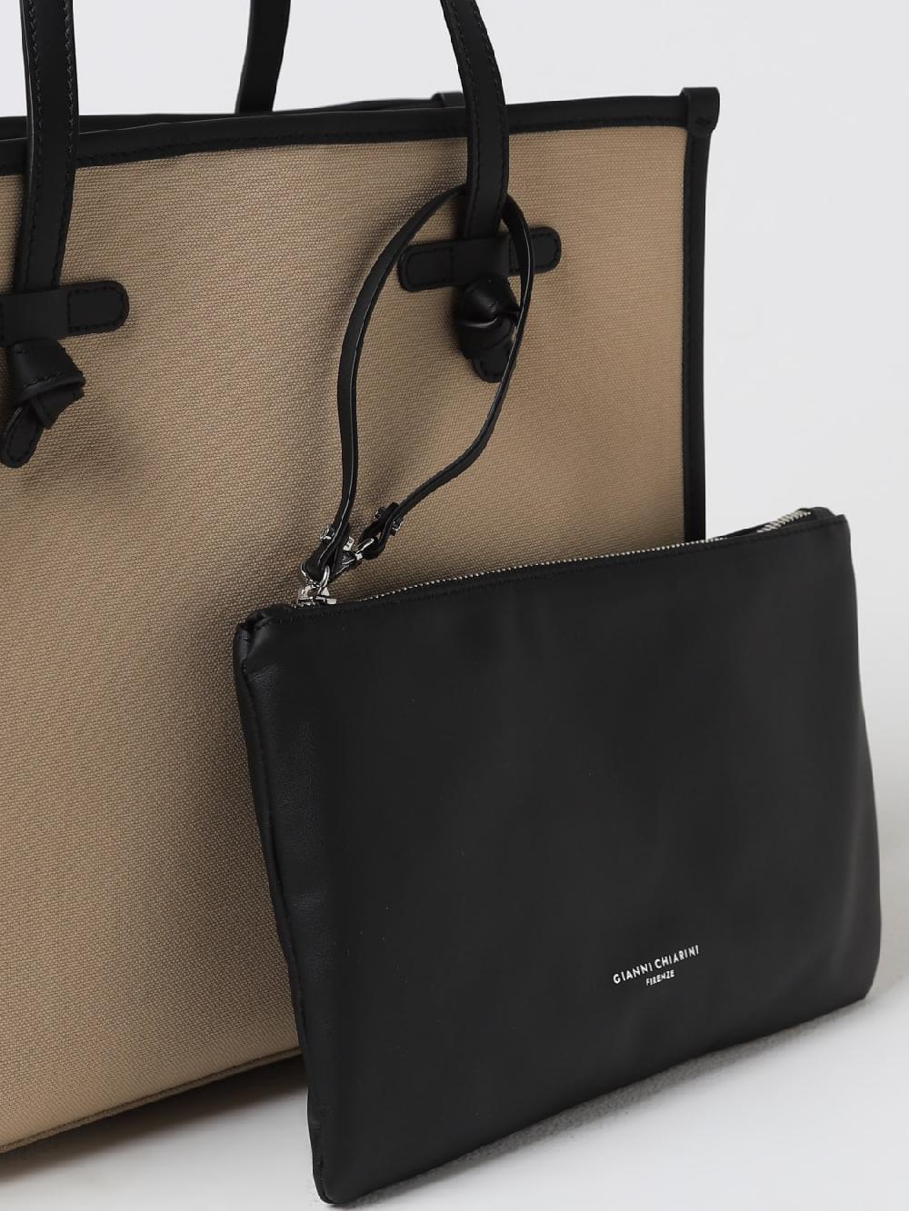 Giglio Borsa Gianni Chiarini Club Marcella In Canvas E Pelle