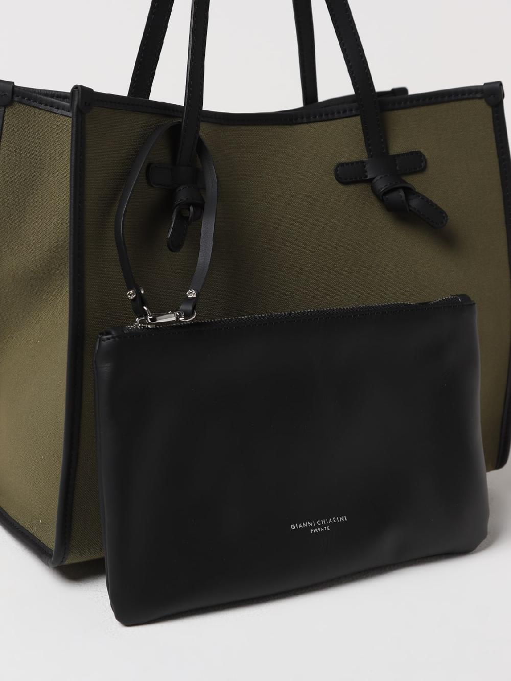 Giglio Borsa Gianni Chiarini Club Marcella In Canvas E Pelle