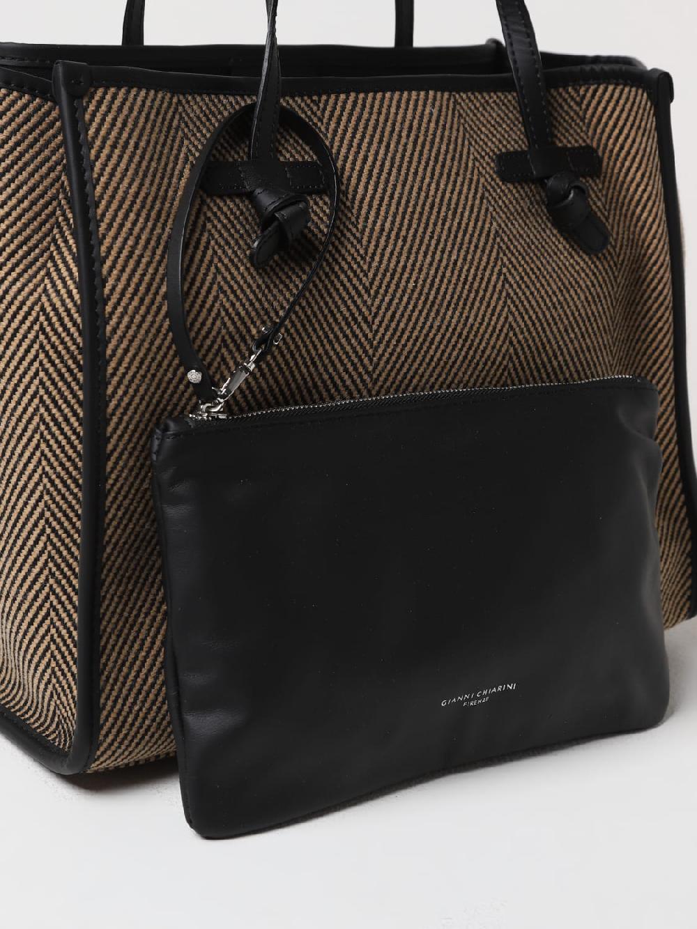 Giglio Borsa Gianni Chiarini Club Marcella Spigata In Canvas Jacquard