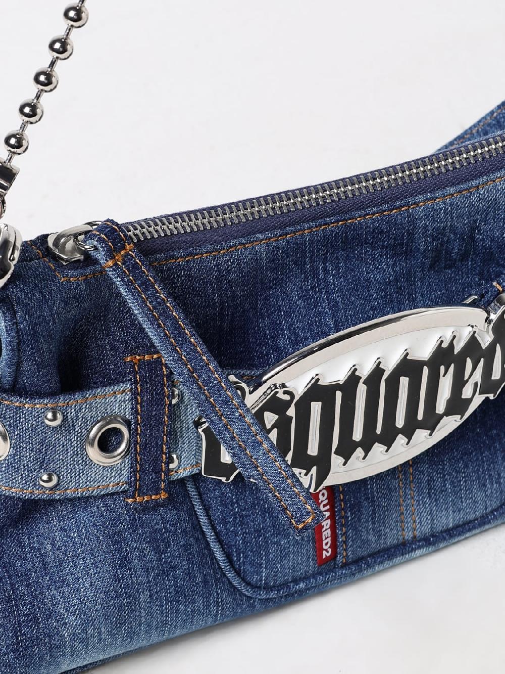 Giglio Borsa Gothic Belt Dsquared2 In Denim Di Cotone