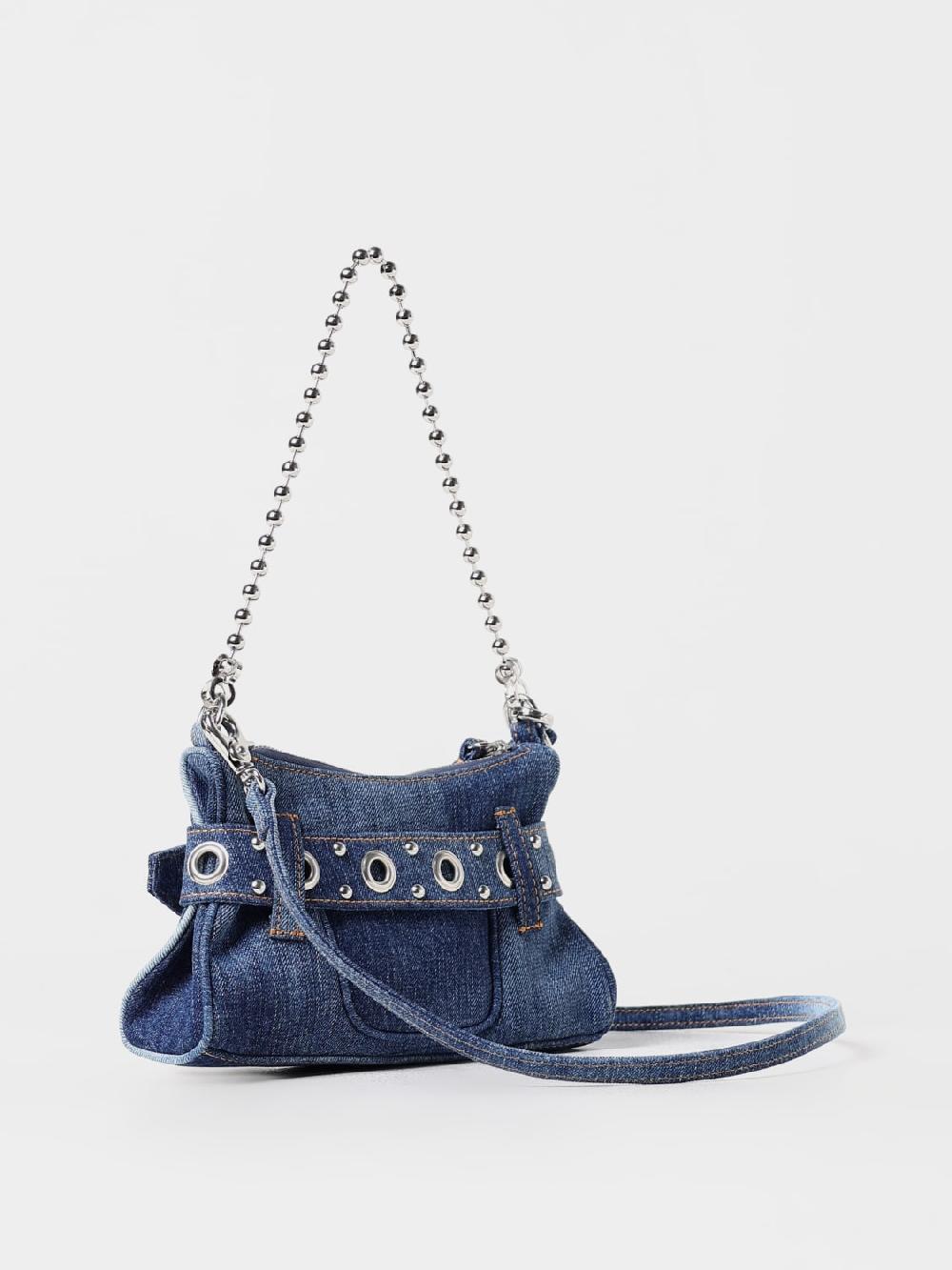 Giglio Borsa Gothic Belt Dsquared2 In Denim Di Cotone Con Logo