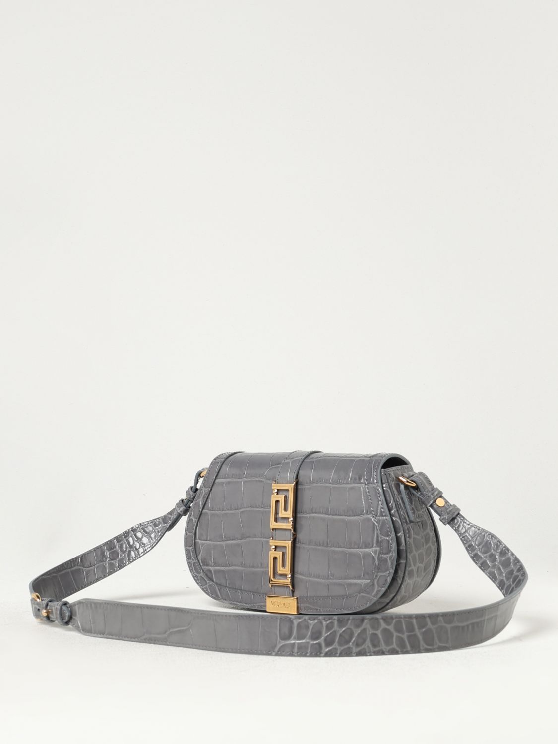 Giglio Borsa Greca Goddess Versace In Pelle Stampa Cocco